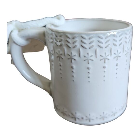 Anthropologie Bundled Up Ceramic Reactive-Glazed Monogram Coffee Mug ✨T✨ - Picture 3 of 6